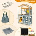 thumbnail image 3 of Costway 2 in 1 Wooden Mud Kitchen Outdoor Play Kitchen & Grocery Store with Sink, 3 of 10
