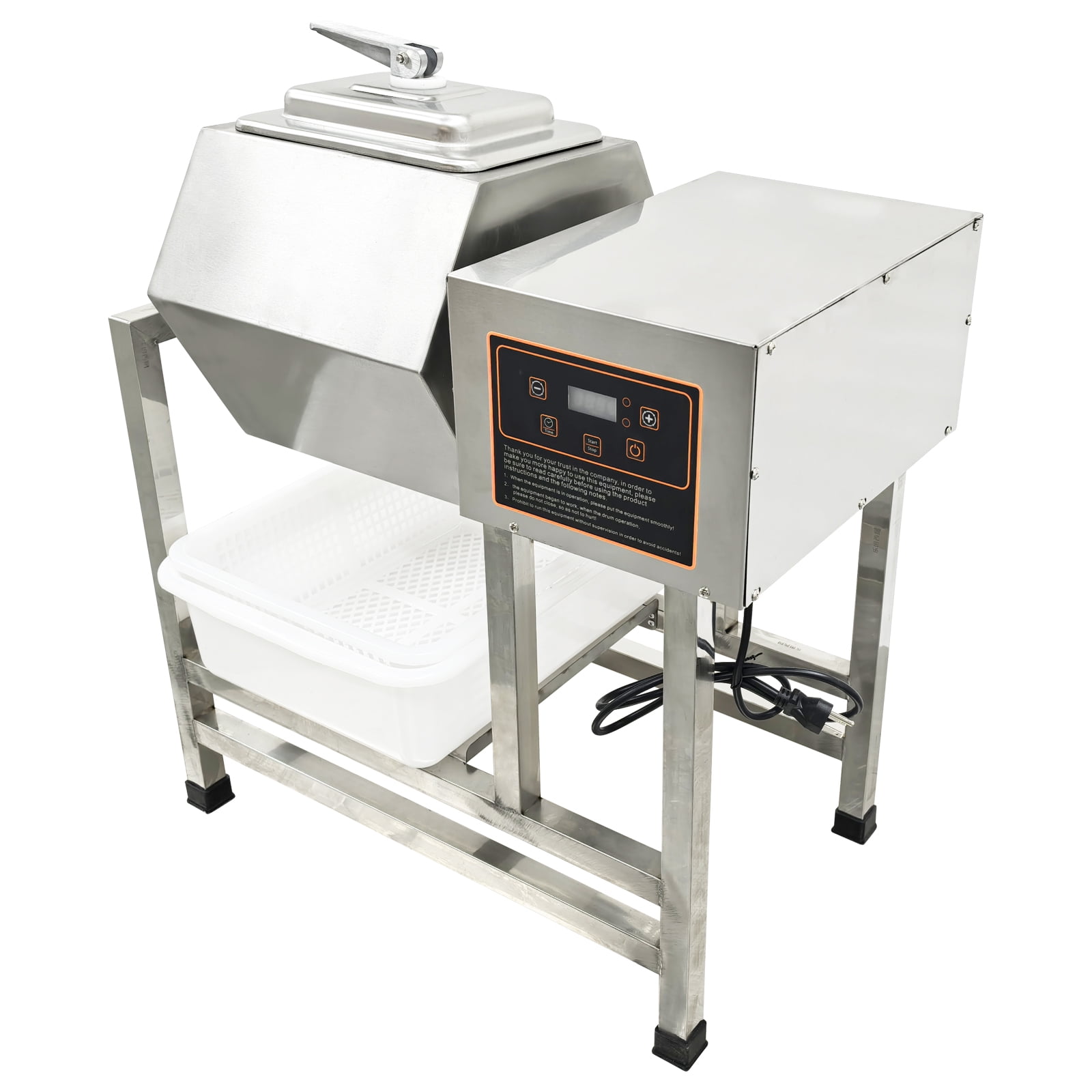 Rotatable Commercial Marinating Machine Hexagonal Stainless Steel Meat Vegetable Tumbler Marinator