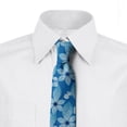 thumbnail image 2 of Floral Necktie, Top View Flower Petals Scene, Dress Tie, 3.7", Azure Blue Pale Blue, by Ambesonne, 2 of 3