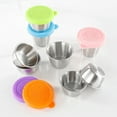 thumbnail image 4 of Homelife 6Pcs 60ml/70ml/80ml Salad Dressing Container with Lid Stainless Steel Condiment Cups Small Leakproof Sauce Container for Lunch Boxes Picnics Travel, 4 of 13