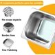 thumbnail image 4 of 10 Piezas Insertos de Acero Inoxidable 1/9 in, Charolas de Acero Inoxidable 17.6 x 10.8 x 10CM, Apilable y Fácil de Limpiar, Adecu para hoteles, restaurantes, pastelerías, fiestas, 4 of 4
