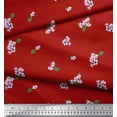 thumbnail image 3 of Soimoi Viscose Chiffon Fabric Leaves & Azalia Floral Fabric Prints by Yard 42 Inch Wide, 3 of 3