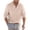 Beige, variant on IWRICH Men's Linen Long Sleeve Polo Shirts Loose Fit Button up Holiday T Shirts Solid Color Casual Comfy Beach Tops Yellow XL