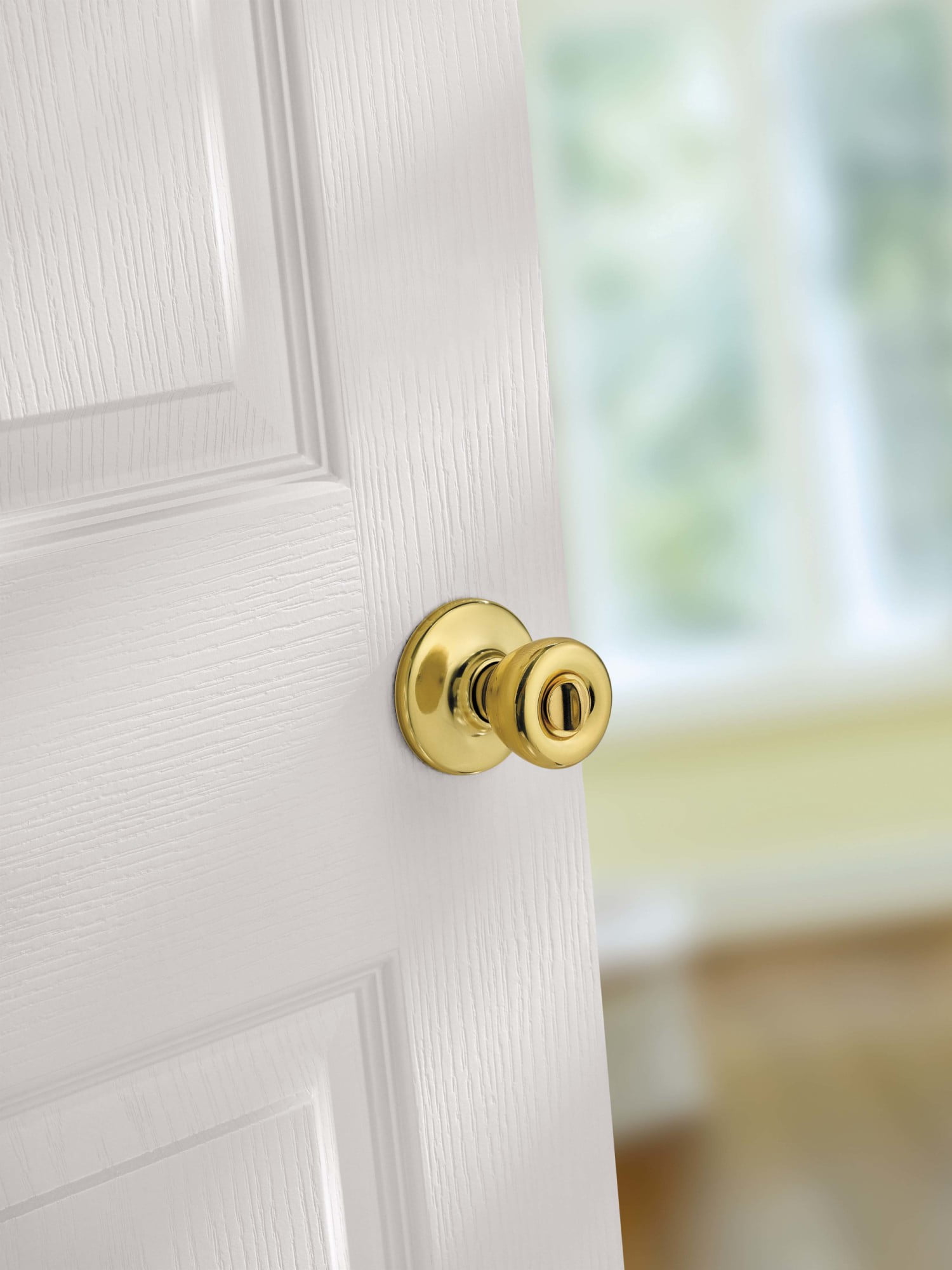 Kwikset 300T-5V1 Tylo Knob Privacy Door Lock with 6Al Latch and Rcs Strike Antique Brass Finish