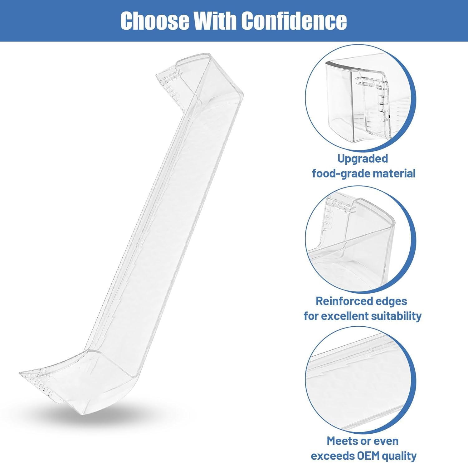MAN62570801 Refrigerator Door Shelf Bin Compatible With LG Kenmore Refrigerator Parts Replacement Fridge Door Shelf LTCS24223S LTCS24223D LTWS24223S LRTLS2403S Fridge Door Basket Right
