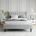 thumbnail image 3 of AUFANK Full Size Metal Platform Beds with Storage, Light Grey, 3 of 7