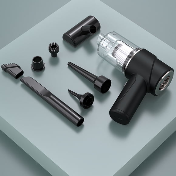 Fiudx Aspiradora para Coche, Potente Succión de 9000 Pa, Diseño Inalámbrico de Mano, Batería de Larga Duración de 4000 Mah, Ligera y Portátil, Multiusos para Casa y Coche, Incluye 7 Accesorios, Tamañ