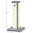 thumbnail image 3 of PawHut 32" Cat Scratching Post for Indoor Cats w/ Sisal Teasing Ball Grey, 3 of 9
