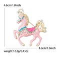 thumbnail image 2 of Broche vintage con forma de caballo rosa esmaltado para mujer, 2 of 2