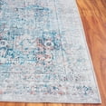 thumbnail image 6 of SAFAVIEH Arizona Carson Distressed Polyester Machine Washable Area Rug, Blue/Rust, 6' x 9', 6 of 13