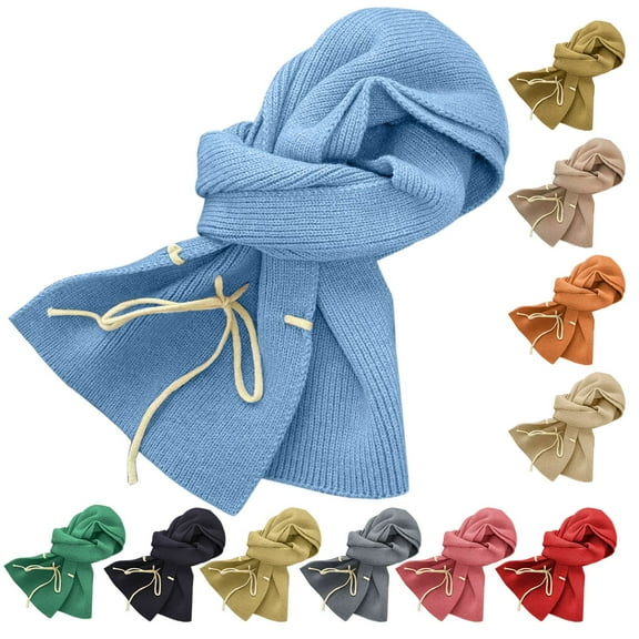 Holiday Gifts! Titcea Winter Scarf for Women Thicken Solid Color Shawls Wraps Windproof Warm Outdoor Cold Protection Scarves