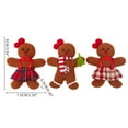 thumbnail image 5 of Monfince 3PCS Christmas Gingerbread Man Doll Pendant Christmas Tree Decoration Accessories Cloth+PP Cotton Material 9*7.5*0.5cm, 5 of 9
