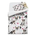 thumbnail image 2 of Dog Pattern with Hearts Duvet Cover and Pillowcase Set for Single Bedding, Bedroom Accessories for Kids Teens, 2 of 5