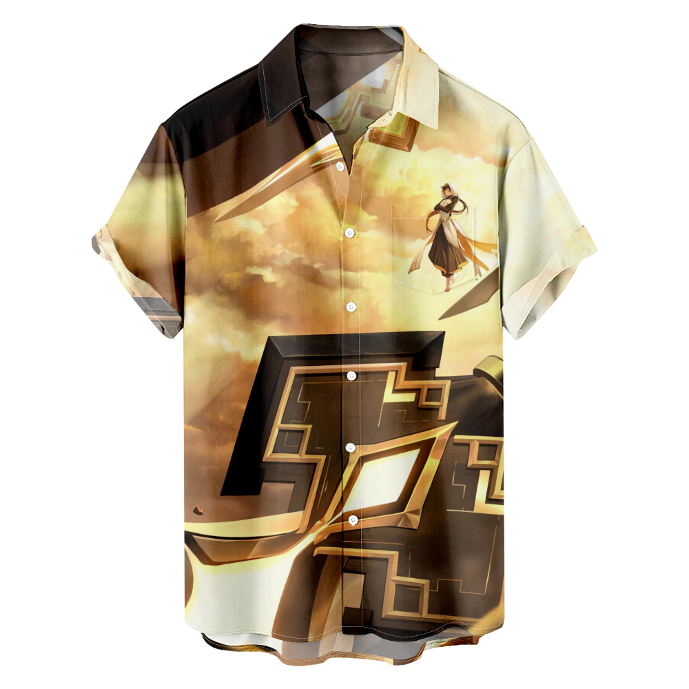 Genshin Impact 3D Print Soft Short Sleeve Shirt Anime Print Shirt For