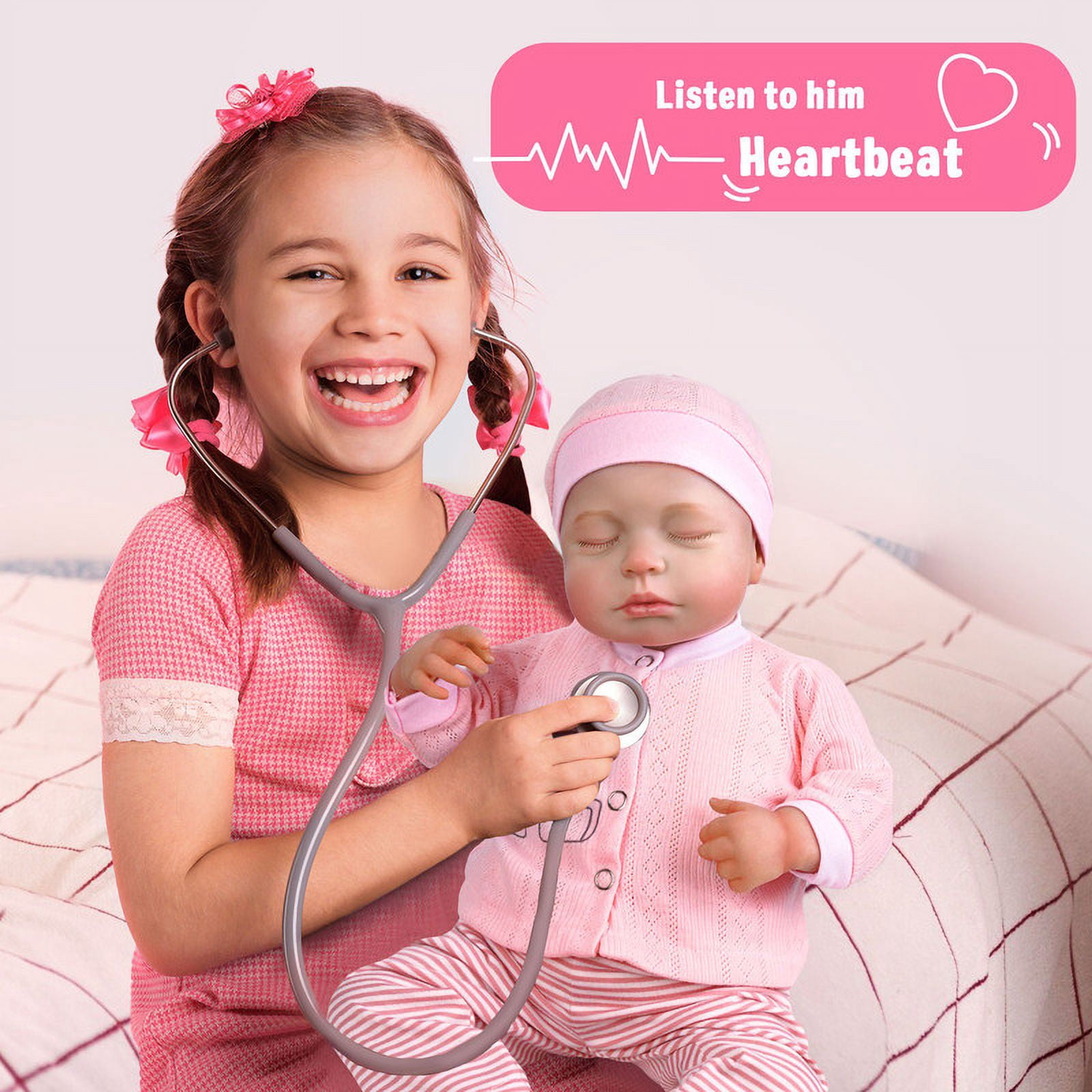 BABESIDE Reborn Baby Dolls, 20 inches Realistic Soft Cloth Body Baby Dolls Toy for Kids Age 3+