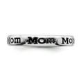 thumbnail image 4 of 925 Sterling Silver Stackable Expressions Polished Enameled Mom Ring Size: 8; for Adults and Teens; for Women and Men, 4 of 5