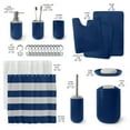 thumbnail image 2 of Nestl 23 Piece Bathroom Accessory Gift Set, Bathroom Shower Curtain Set, And Bath Rug Set, Navy Blue, 2 of 8