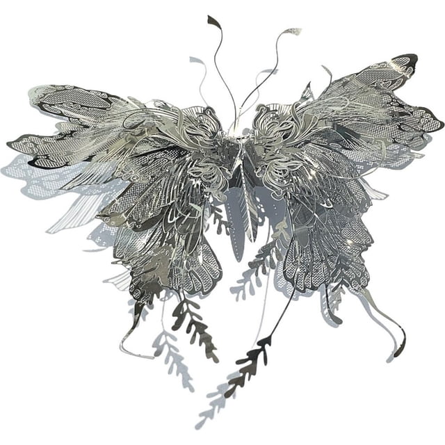 3D Metal Puzzles for Adults, Butterfly & Flower Metal Model Kits, Colorful Stainless Steel DIY Insects Jigsaw, Brain Teaser Building Set for Home Decor & Creative Birthday Gifts