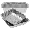thumbnail image 2 of 10pcs Aluminum Foil Pans Roasting Deep Foil Pans Disposable Aluminum Food Heating Tray Food Prep Dishes, 2 of 3