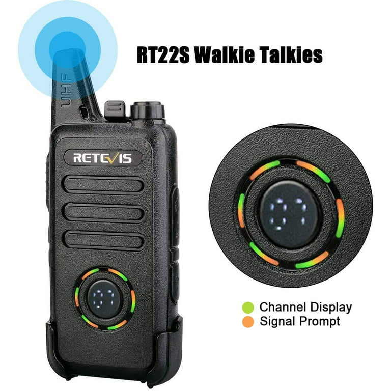 Retevis RT22 Walkie Talkies Mini 2W CTCSS/DCS VOX TOT 16CH Two Way  Radios(2pcs)