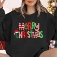 thumbnail image 6 of Christmas Trees Sweatshirt for Women Merry and Bright Christmas Shirts Xmas Holiday Party Long Sleeve Pullover Tops, 6 of 7