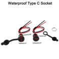 thumbnail image 2 of 5 Piece Type-c Waterproof Receptacle, Panel Mount Usb C Female Connector With Nut Lock Plate, 2 of 5