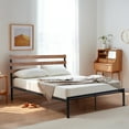 thumbnail image 3 of Costway Full Size Metal Platform Bed Frame Mattress Foundation wooden Headboard, 3 of 10