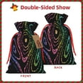 thumbnail image 2 of Pofeuu Rainbow Glitter Print Burlap Bags with Drawstrings Drawstring Gift Bags Pouch Bag for Thankgiving Birthday Party Gift Wrapping Treats and Party Favors-Medium, 2 of 9