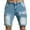 Light blue, variant on Outfmvch Mens Jeans Mens Shorts Men'S Casual Zipper Fly Hole Jeans Tight Shorts Trousers Pocket Wash Pant Long Johns For Men Black L