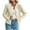 DT--Beige, variant on DailyTrove Women's Cropped Knit Cardigan, Short Sleeve, Casual Garden & Brunch Wear, Lightweight Cotton Blend, Relaxed Fit, Plus Size Friendly