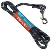 3/8 Navy w/ Neon Green & Red Tracer Rope Leash