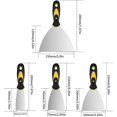 thumbnail image 2 of Couteau à Putty, Spatules en Acier Inoxydable, Spatule DIY, Spatule à Putty,-4 Pcs, 2 of 5