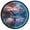 Boat on Forest River, variant on Dailycode Night Light Wall Clock Glow in The Dark 12 inch Battery Operated Silent Luminous Clocks, Groovy Floral Retro Daisies