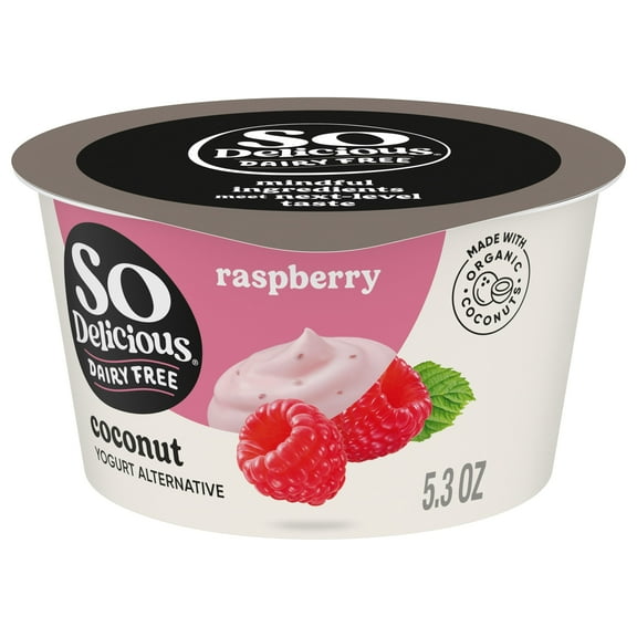 So Delicious Vegan, Dairy Free Raspberry Coconut Yogurt Alternative, 5.3 oz Container