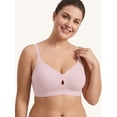 thumbnail image 4 of Qylux Wireless Bras for Women No Underwire Push Up Bras Seamless Full Coverage Comfort Lift Support Soft Everyday bra,Pink, 4 of 10