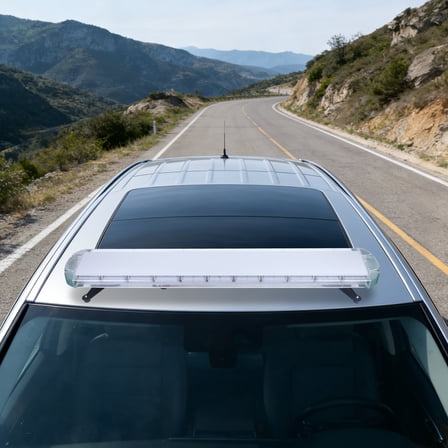 51" 96 LED Amber-White Light Bar Emergency Beacon Warn Tow Truck Response Strobe