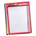 thumbnail image 5 of 30 Pack Heavy Duty Dry Erase Pocket Sleeves | 10 x 14 Inch Sheets | 30 Assorted Colors | Ultra Clear Plastic Erasable Pockets (with Markers), 5 of 7