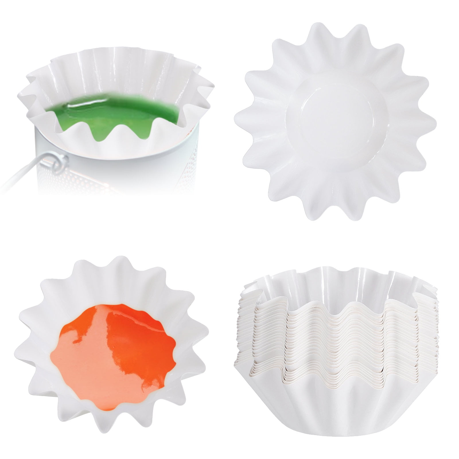 Elenxs 50 pieces Wax Melt Warmer Liners Reusable and Leakproof Liners wax tray for Scented Wax