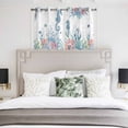 thumbnail image 3 of Coastal Seahorse Kitchen Curtains Window Panels, Summer Beach Nautical Ocean Coral Insulated Window Treatment Curtain, Grommet Curtains for Bedroom/Living Room/Bathroom, 2 Piece 42"Wx54"L, 3 of 8