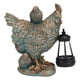 thumbnail image 5 of Estatua decorativa de gallina para exteriores, farol solar, figura de resina, escultura de jardín para Bronce, 5 of 9
