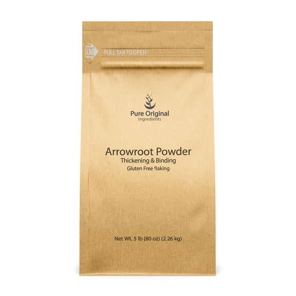 Pure Original Ingredients Arrowroot Powder, 5 lb, Corn Starch Alternative, Thickener & Binder