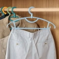 thumbnail image 5 of 4Pcs PVC Heavy Duty Plastic Hangers, Non Slip Slimline, Suit Jacket T Shirt Hangers, Gold Hooks, Space Saving Clothes Hanger, Suitable for Bedroom Closet,Shirts,Pants,Strong Enough for Coat(Purple), 5 of 6