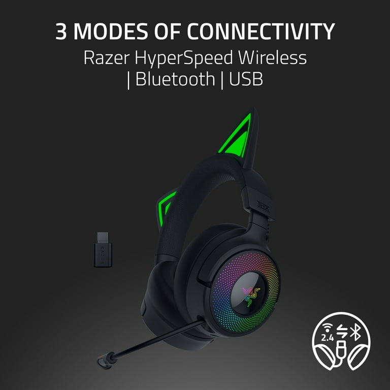 RAZER KRAKEN KITTY V3 PRO ブラック Razer Kraken Kitty V3 Pro Wireless Over the Ear Gaming Headset for