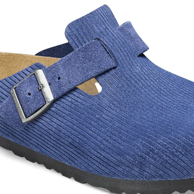 Birkenstock Boston BS Narrow Suede Clog, 39, Blue - Walmart.com