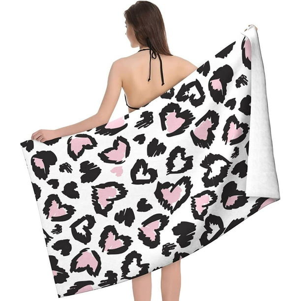 Leopard print beach online towel