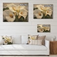 thumbnail image 4 of Designart "White Green Lily Serenade Natural Harmony" Floral Print on Natural Pine Wood, 4 of 5