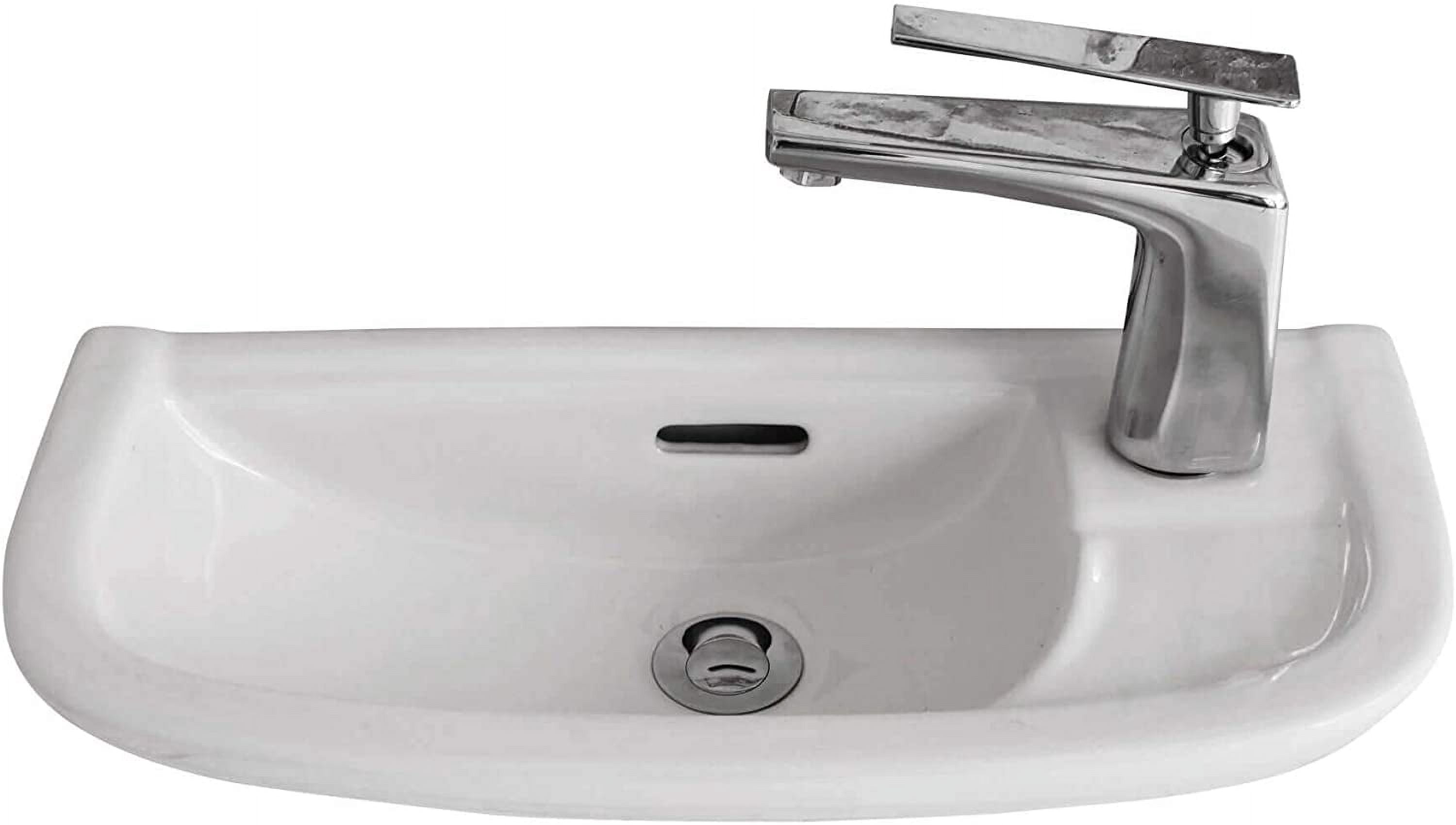 Fine Fixtures Small Wall Mounted Bathroom Sink, Mounting hardware included.