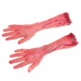 thumbnail image 4 of Mano, cuerpo, partes falsas, manos cortadas, sangre, humano roto, accesorios, brazo espeluznante, decoraciones muertas, truco de utilería, pies de zombi, cadáver de goma, 4 of 4