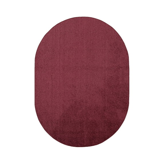Furnish My Place DC Custom Rug - 12 ft. x 20 ft. Oval, Cranberry, Indoor Rug for Bedrooms, Hallways, Living Rooms