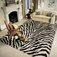 thumbnail image 3 of Zebra Print Area Rug Multicolor 13, Non-Slip Rubber Backing, Machine, 3 of 20